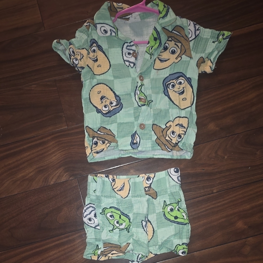 Kids Cartoon Character Set - Light Green